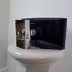 Pair of smoked plexiglass wall lights