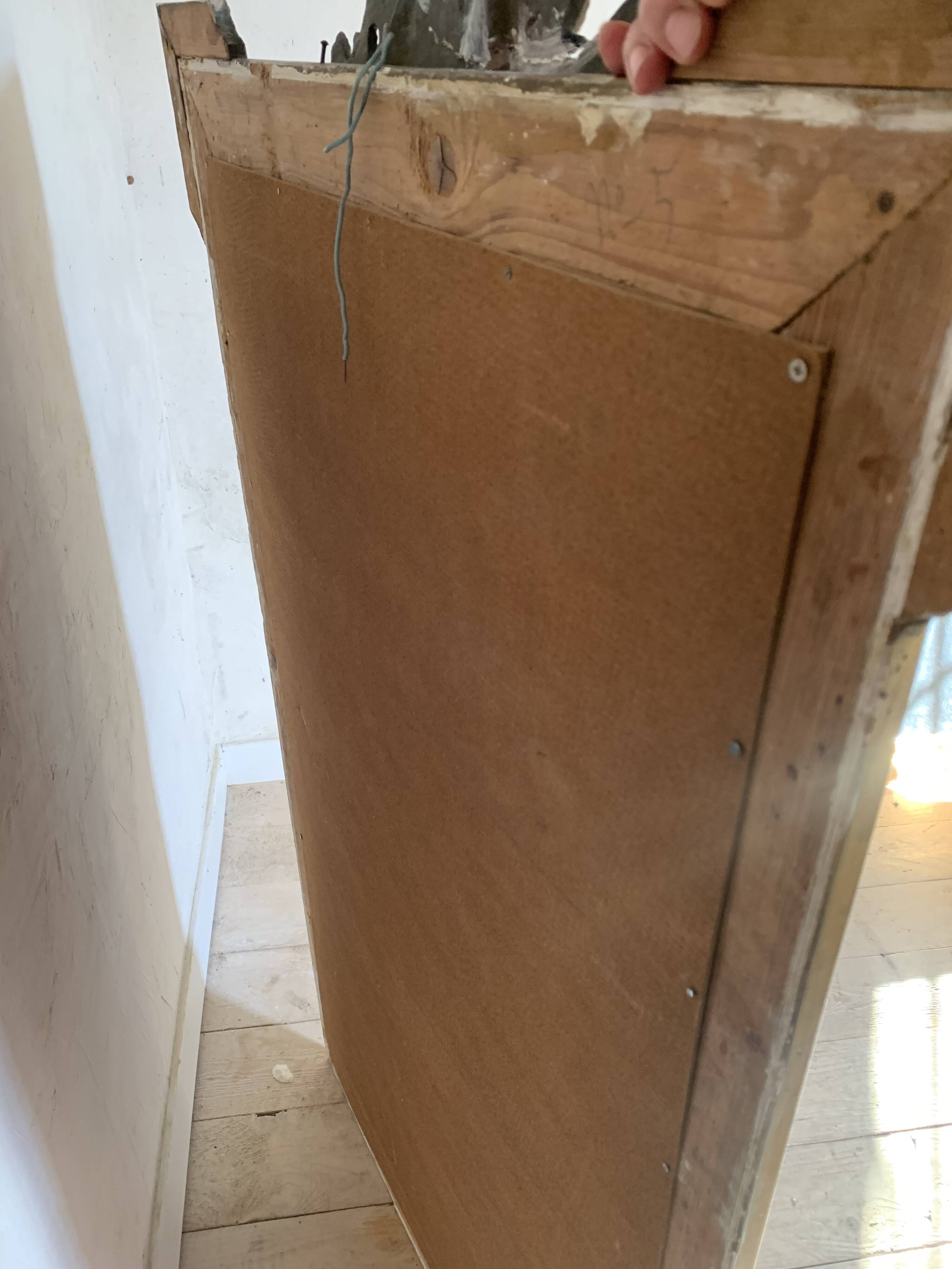 Gilded trumeau fireplace mirror