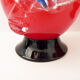 Murano ruby red blown glass vase, with floral decoration with colorful inclusion. Unit
