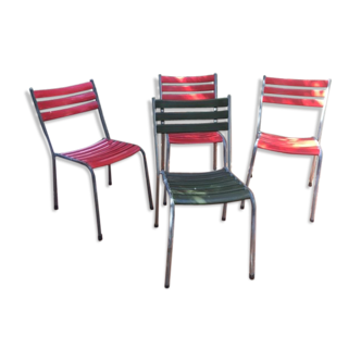 Lot de 4 chaises allemandes année 60