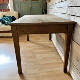 Raw wood farm table