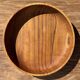 Bowl, cut or presentation plate in solid teak D25 H5.5