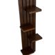 vintage wall shelf plant support, decoration oak wood