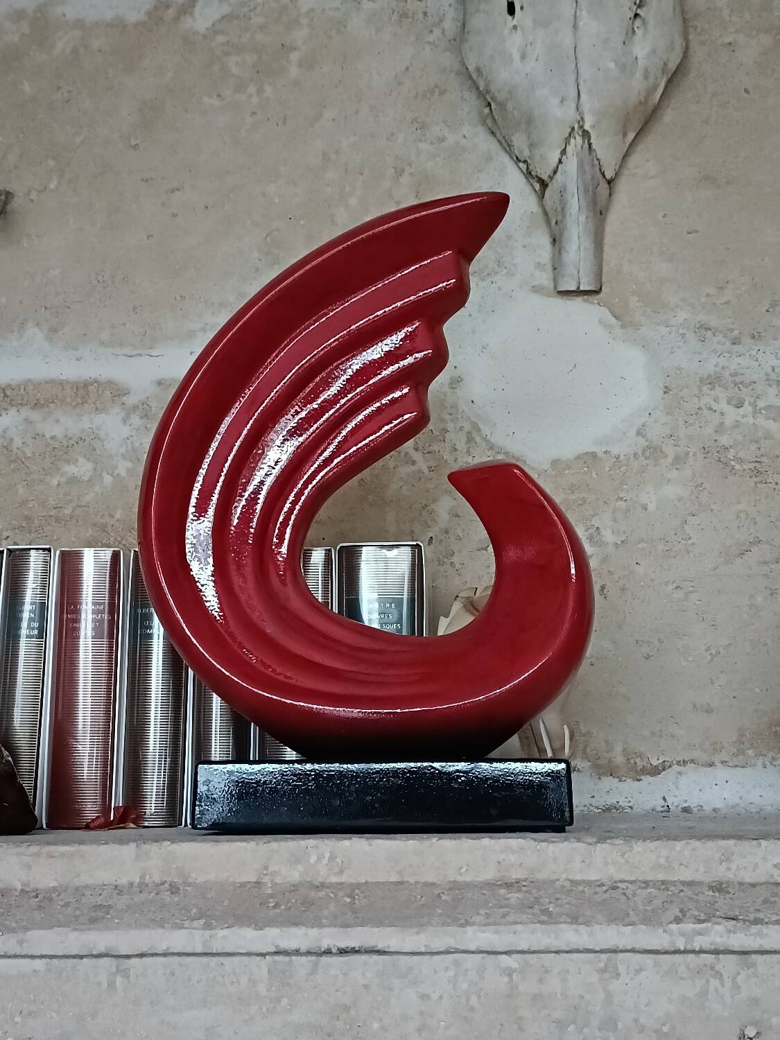 Sculpture abstraite en céramique