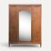 Art deco wardrobe in raw oak with bevelled mirror.