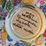 Keraluc vase in Quimper floral decor