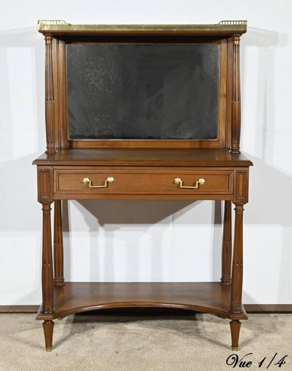 Table console en merisier, style Louis XVI, fin XIXème