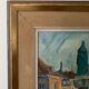 'Monument' - Vintage mid century swedish oil painting