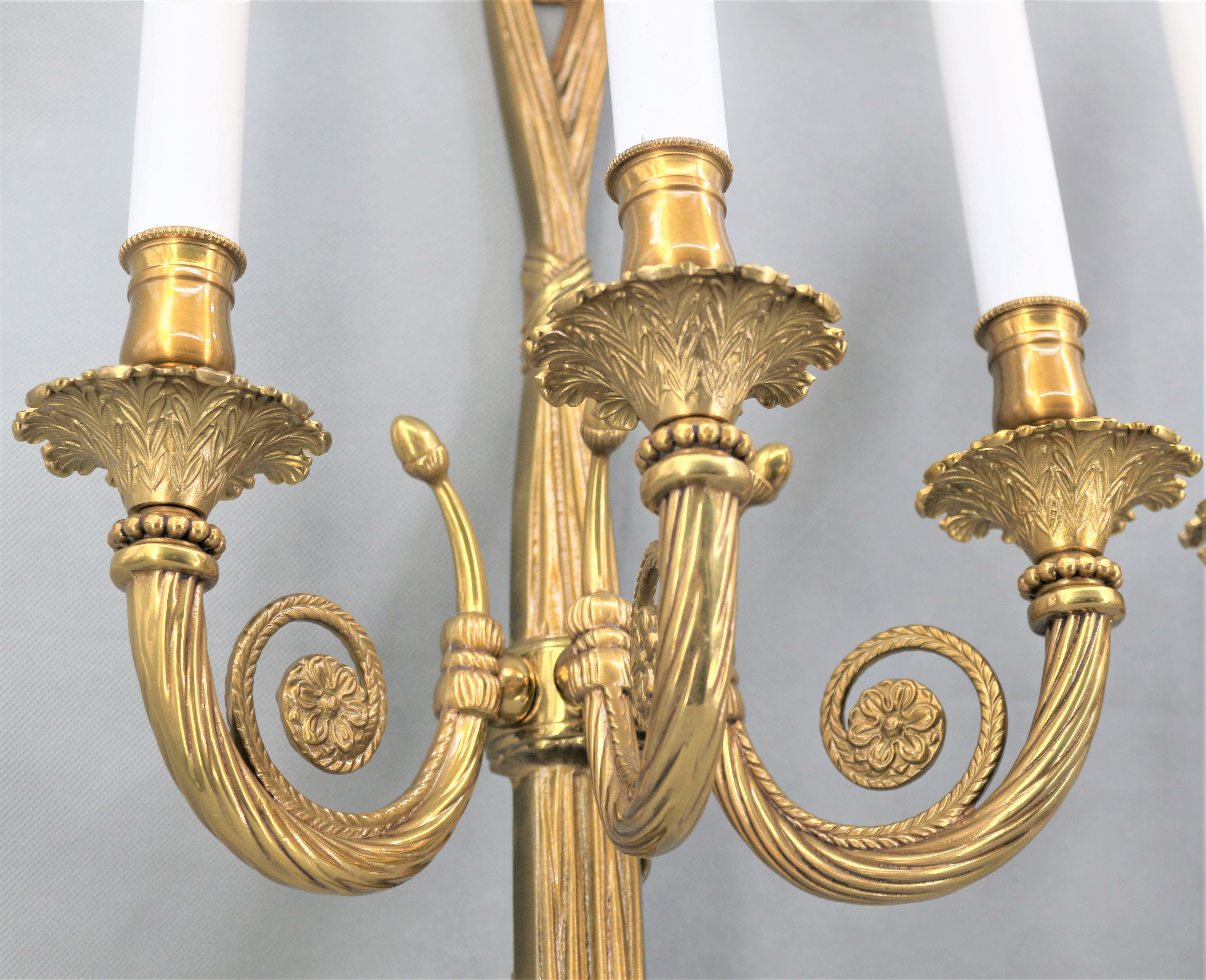 Pair of  Lucien Gau wall lamps