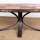 Lava stone, ceramic and steel coffee table by Jean Jaffeux 1960.