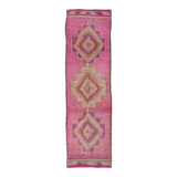 Pink Brown Turkish Runner Rug 86x300Cm SKU 18158