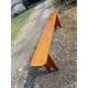 Table de ferme campagnarde en chêne et pin + 2 bancs