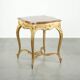 Antique French side table with marble tabletop from the 19th century