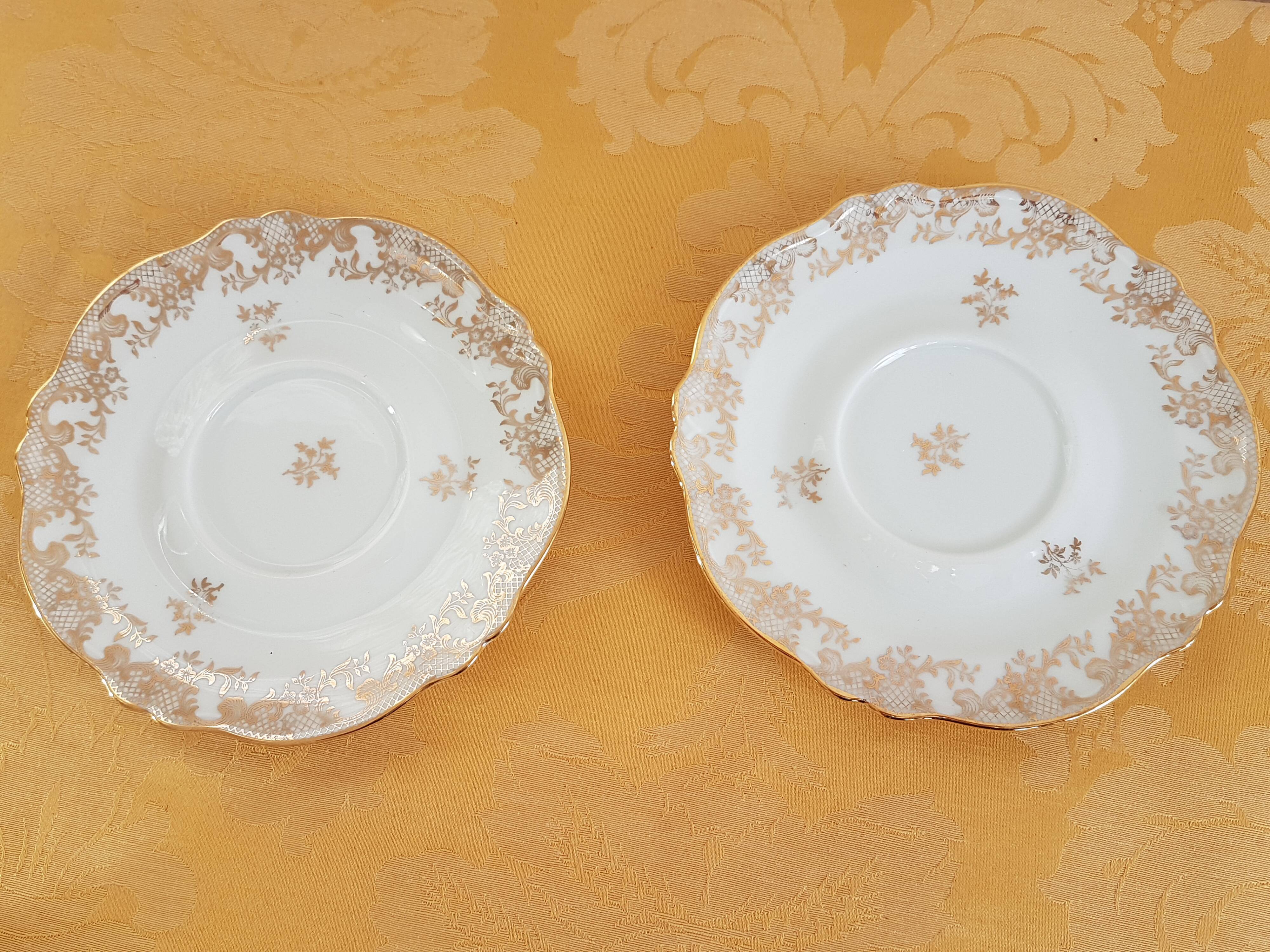Art of Limoges Bernardeaud Very beautiful Old porcelain cups patterns flowers