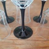 6 Luminarc Arcoroc Octagonal Vintage Wine Glasses