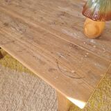 Old low farmhouse table - 2 drawers