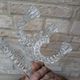 Antique molded glass candle holder for 3 taper candles