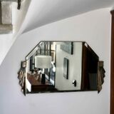 Bevelled mirror from the Art Deco period and style, 1930-40.