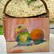 Peinture acrylique 3 pommes