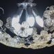 Wonderful Gold and Transparent Murano Glass Ceiling Light Flower