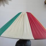 "African woman" lamp in matte black ceramic, 1950s-60s