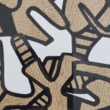 Screenprint after Jean Dubuffet framed under glass 25 cm by 30 cm