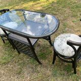 Rattan and bamboo garden furniture from the 70s