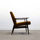 1960 Henryk Lis Mid Century armchair in Goldenrod velvet