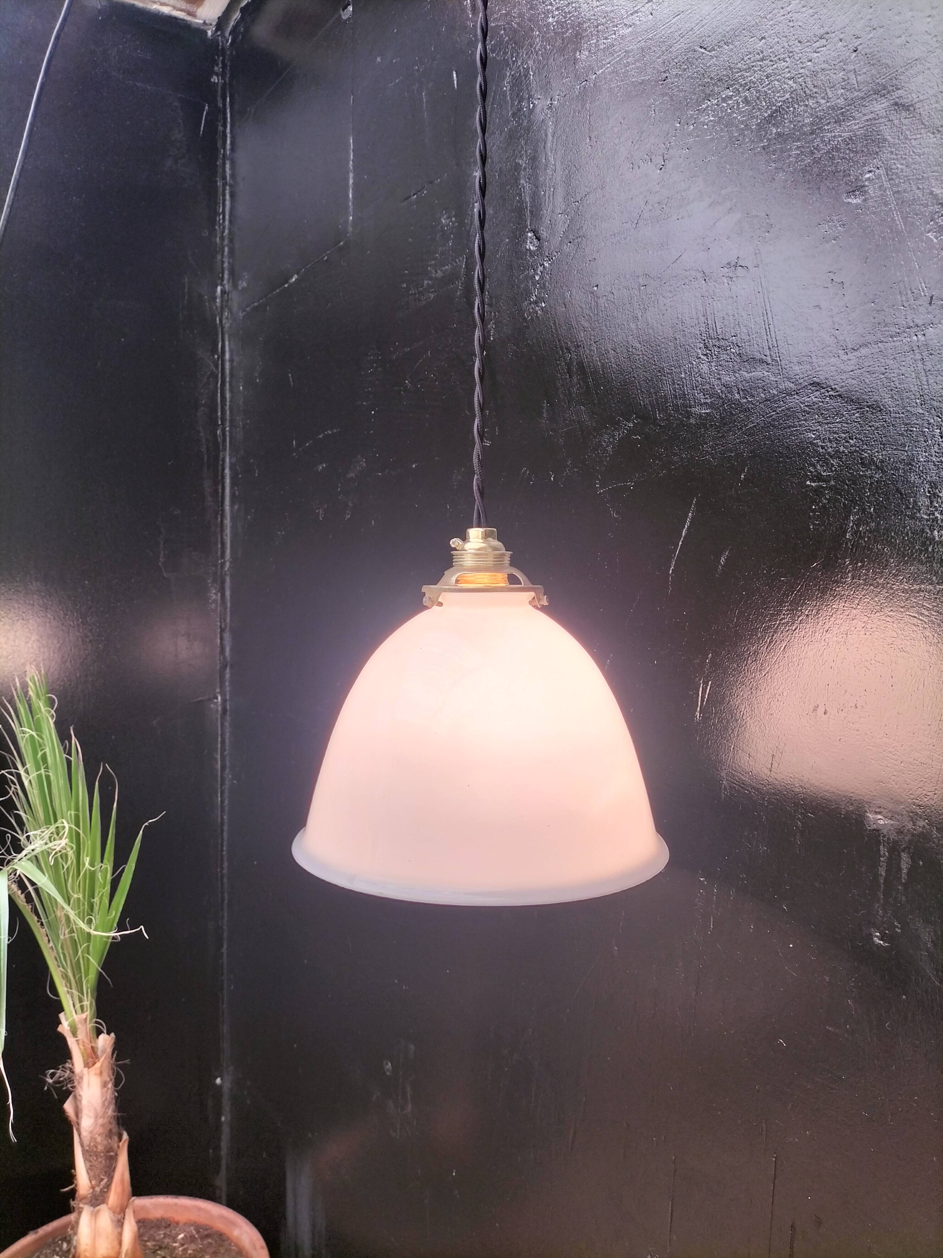 Opaline pendant lights