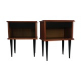 Pair of Scandinavian teak bedside tables