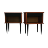 Pair of Scandinavian teak bedside tables