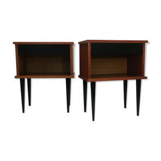Pair of Scandinavian teak bedside tables