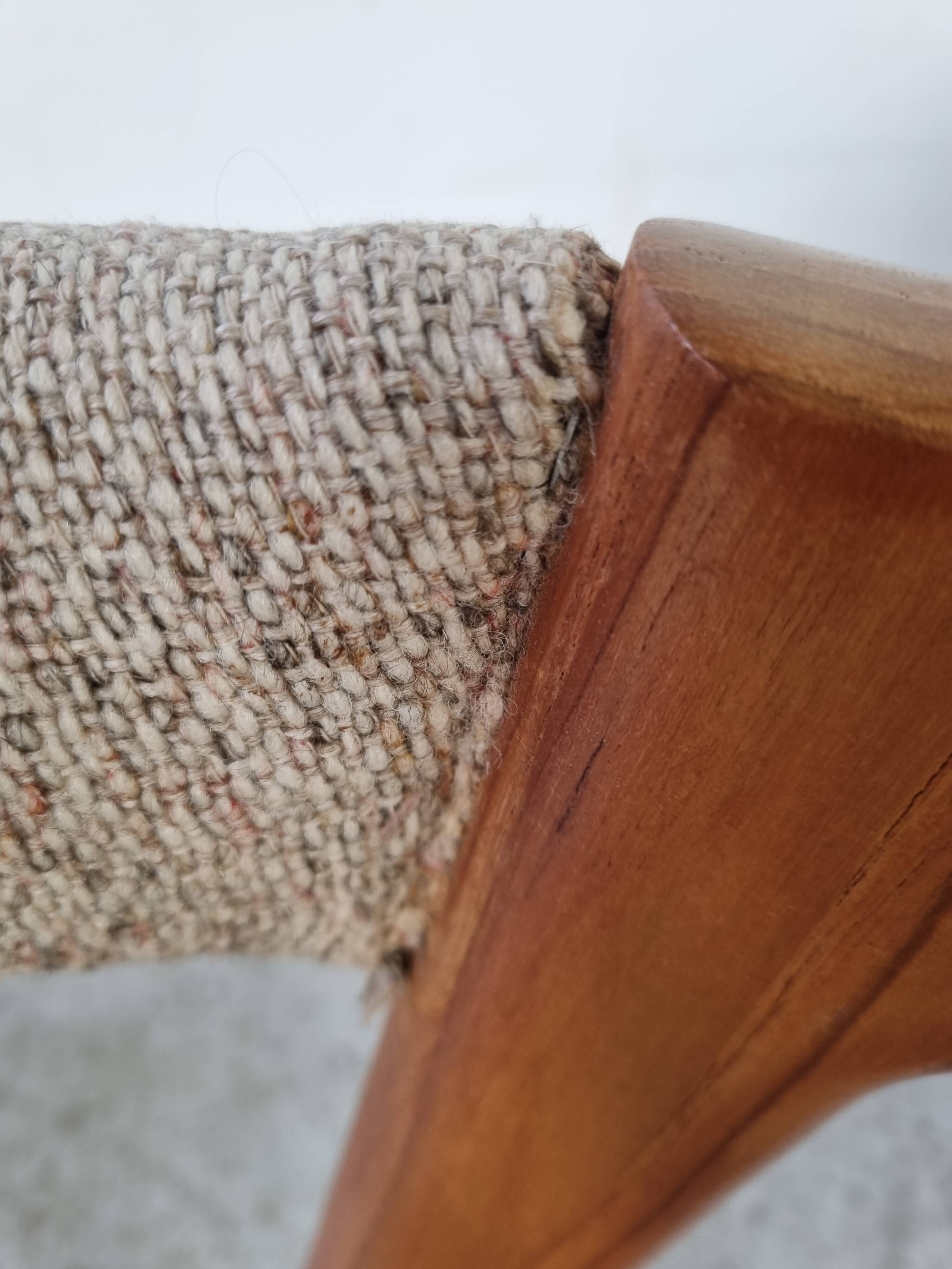 4 teak Compass chairs by Kai Kristiansen for SVA Møbler, 1960s