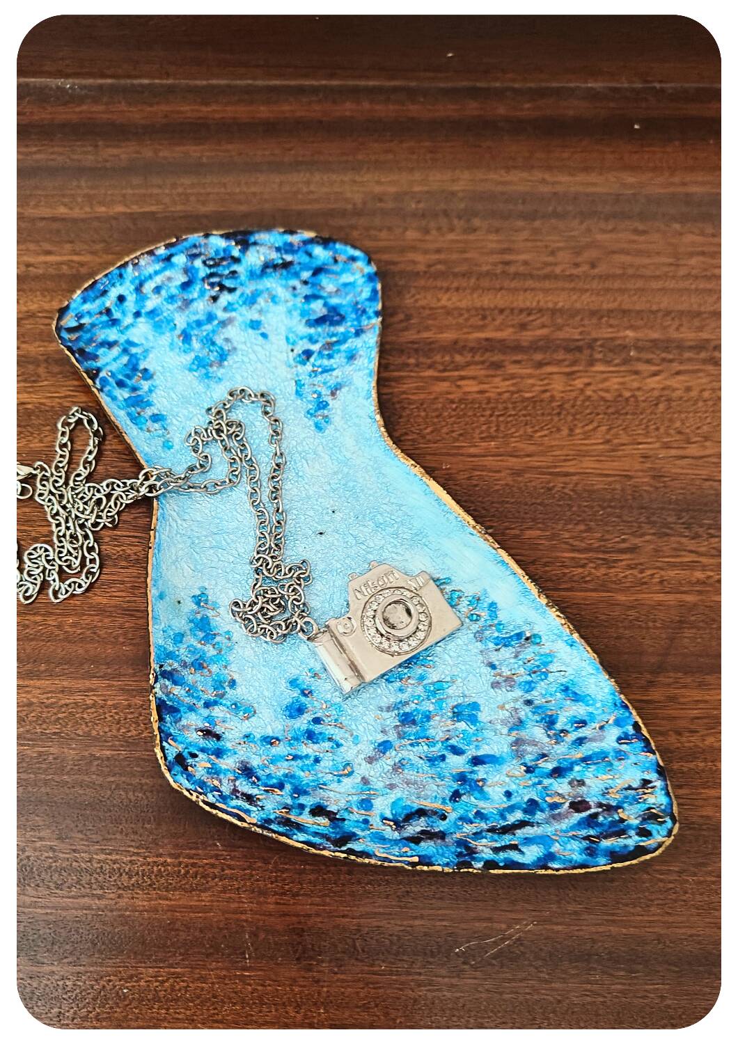 Vide-poche en émail sur cuivre, signé Emaux 4 Limoges, années 60