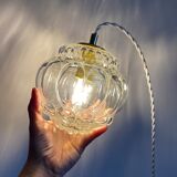 Vintage molded glass globe lamp