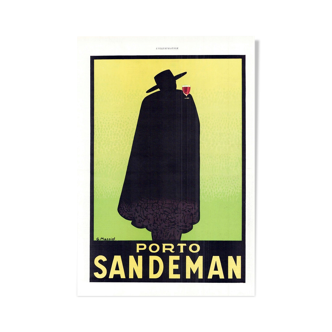 Affiche vintage années 30 Porto Sandeman 30x40cm