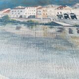 Oil on canvas the Seine dated and signed