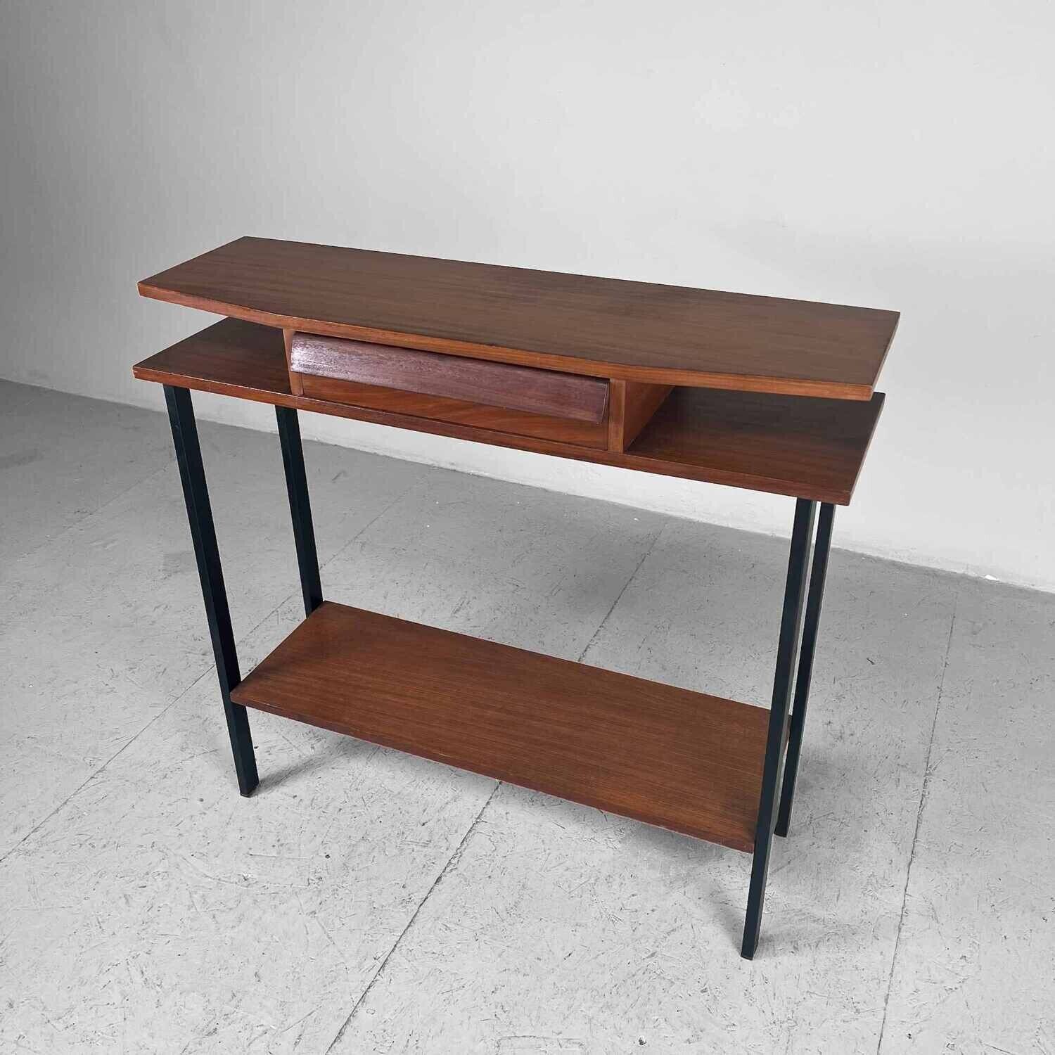 Vintage teak console Italy 1960
