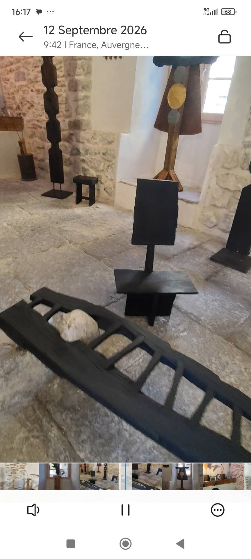 Brutalist chair sculpture