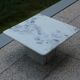 Vintage white marble coffee table