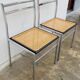 Paire de chaises en métal et cannage style Breuer ,1970