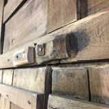 Old wooden door with its frame