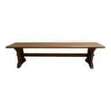 Brutalist oak bench  sidetable