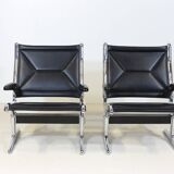 Pair of Eames Sling Tandem Armchairs