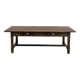 Authentic French farmhouse table from 1890 in solid oak with two drawers.
