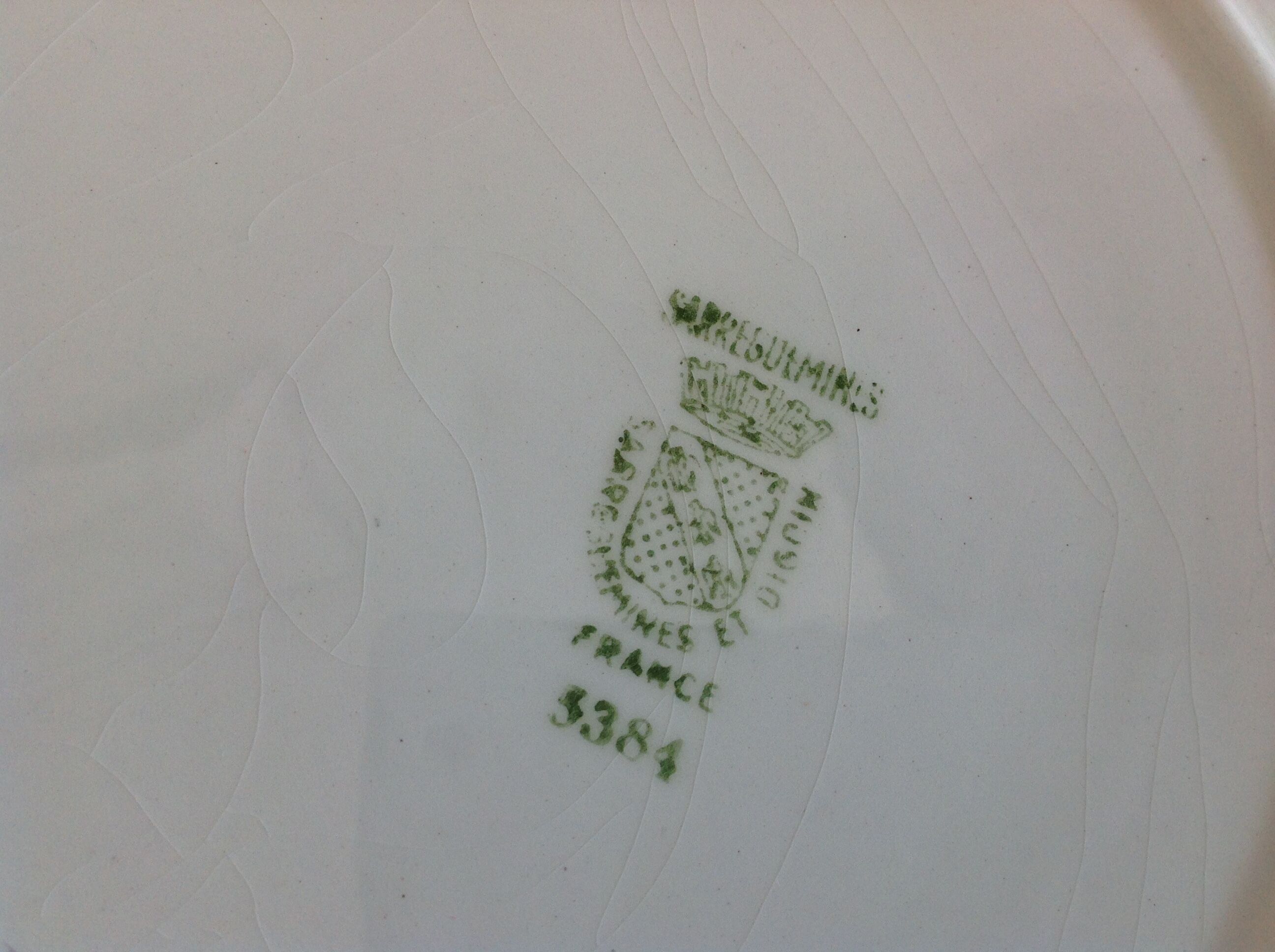 Tarte dish of Sarreguemines faienceries vintage 50s-60s