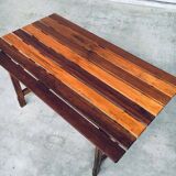 Patinated Wood Garden Table, 1970s