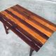 Patinated Wood Garden Table, 1970s