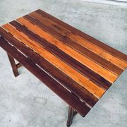 Patinated Wood Garden Table, 1970s