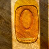 Rectangular amber duralex dish